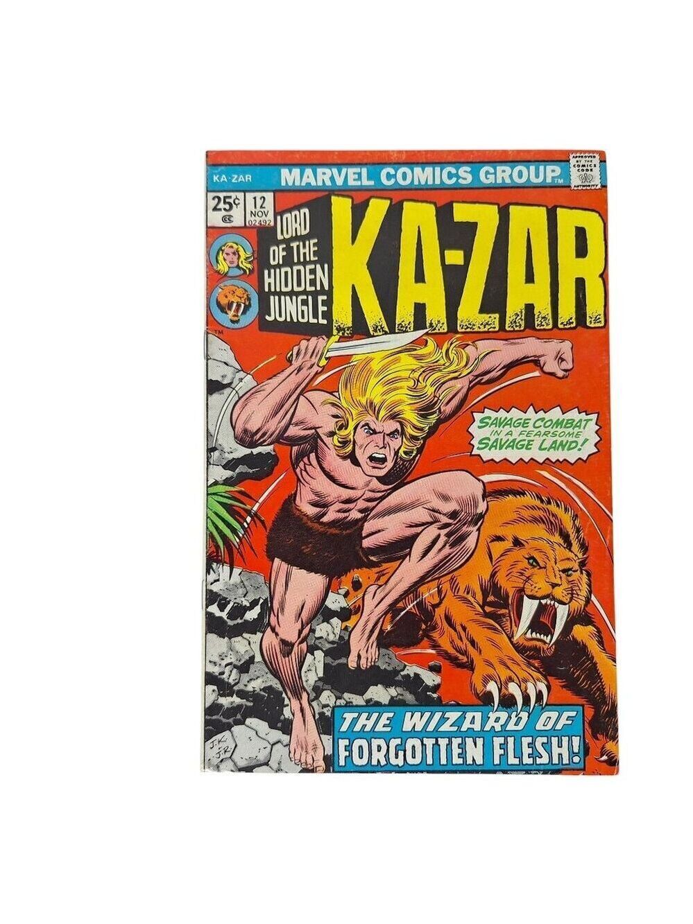Marvel Ka Zar Lord Of The Hidden Jungle #12 Comic Book 1975